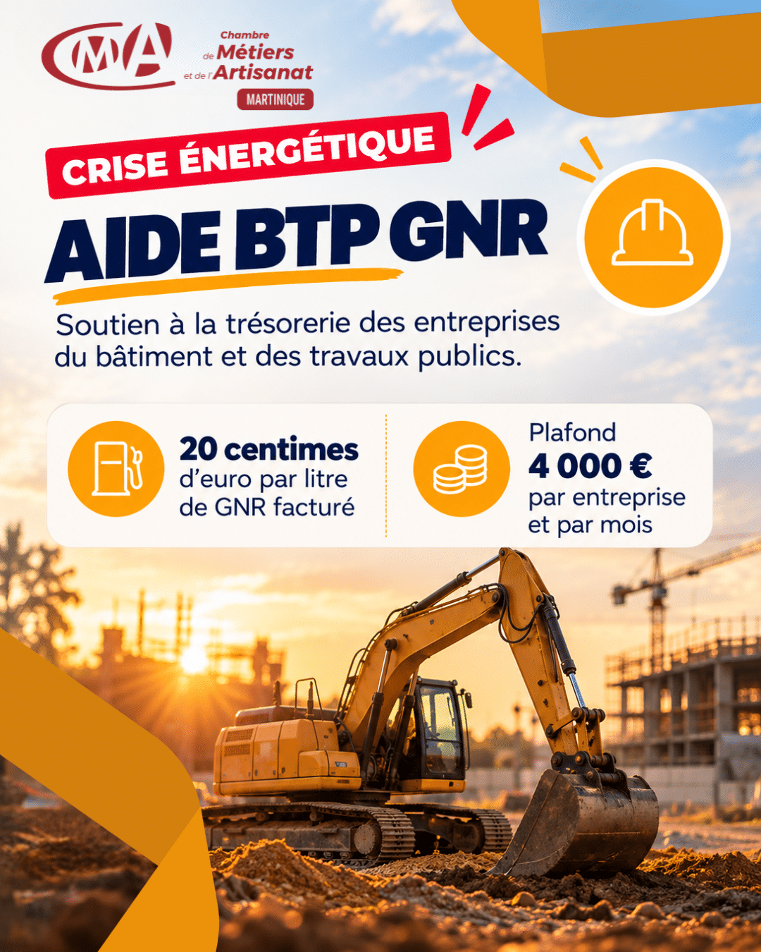 Aide BTP GNR : 20 centimes par litre, plafond de 4 000 euros