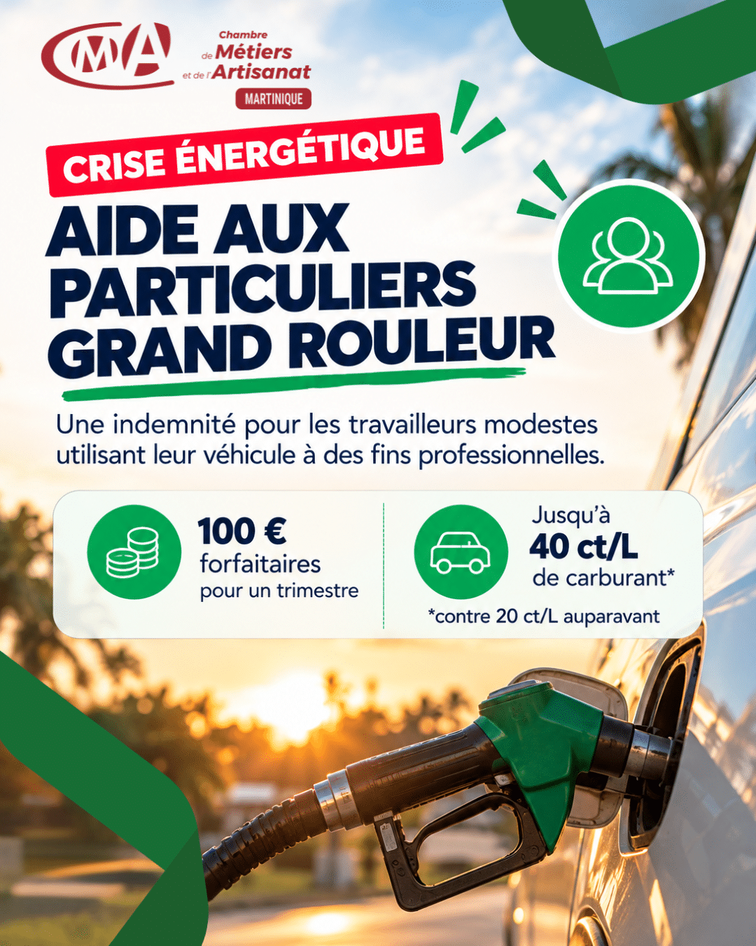 Aide aux particuliers grands rouleurs : indemnité de 100 euros
