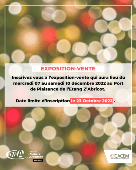 Exposition – vente du 7 au 10 décembre 2022